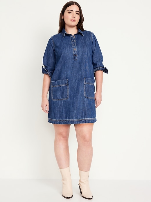 Image number 5 showing, Jean Popover Shirt Dress