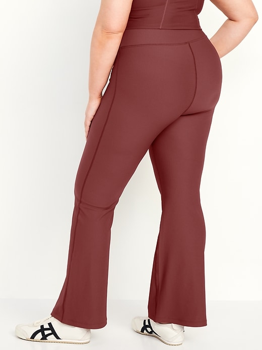 Image number 8 showing, Extra High-Waisted PowerSoft Ribbed Flare Leggings