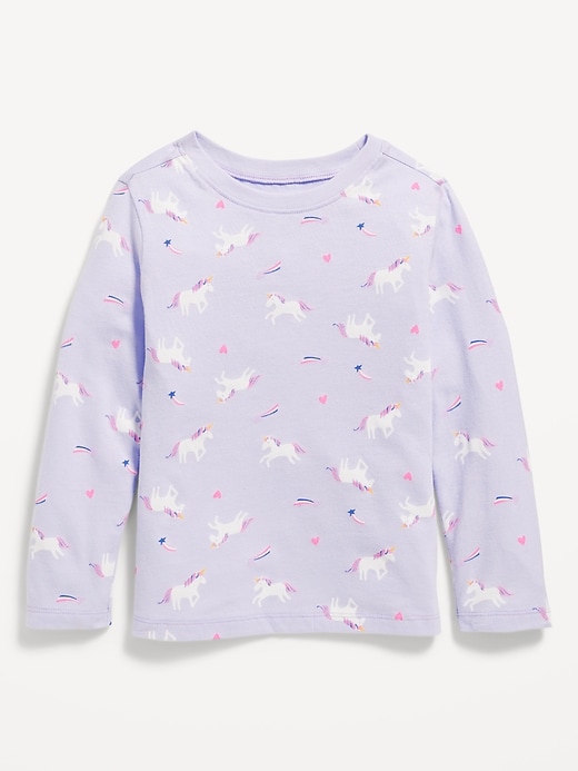 View large product image 1 of 2. Printed Long-Sleeve T-Shirt for Toddler Girls