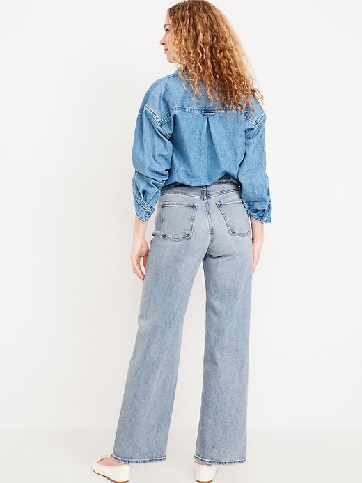 Image number 8 showing, Extra High-Waisted Wide-Leg Jeans
