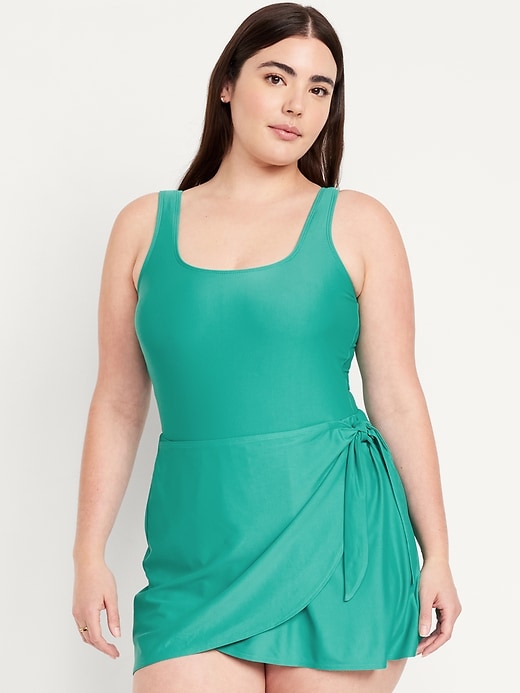 Image number 5 showing, Side-Tie Swim Dress