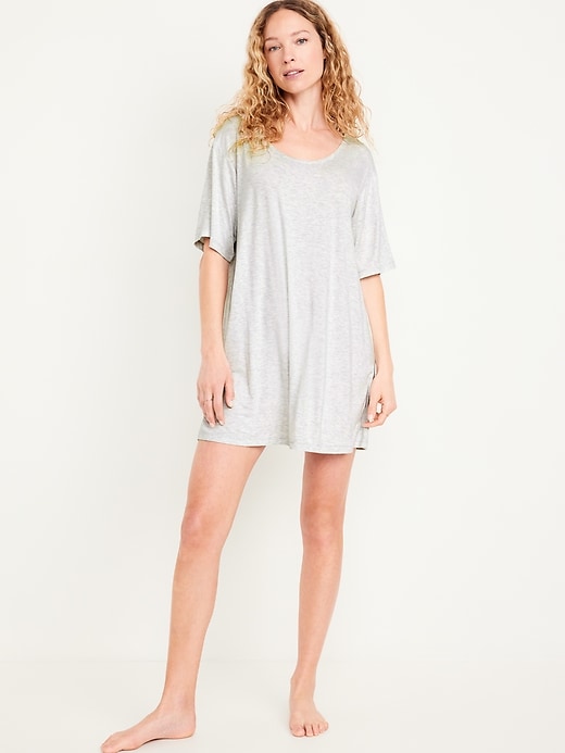 Image number 1 showing, Knit Jersey Pajama Sleep Shirt