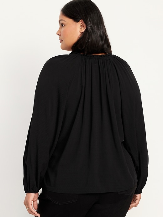 Image number 8 showing, Ruffled Split-Neck Top