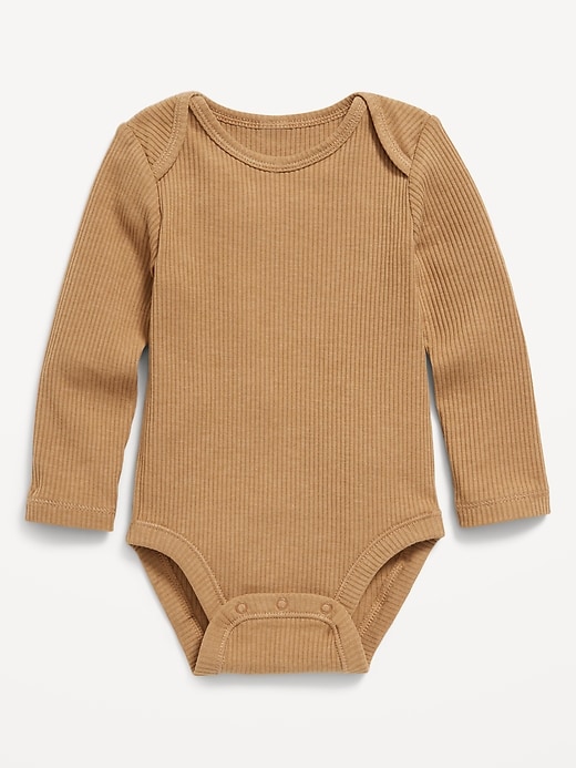 View large product image 1 of 1. Long-Sleeve Ribbed Bodysuit for Baby