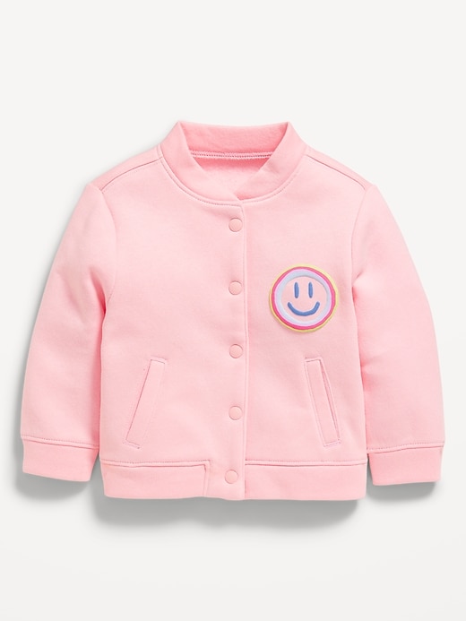 View large product image 1 of 2. Button-Front Graphic Bomber Jacket for Baby