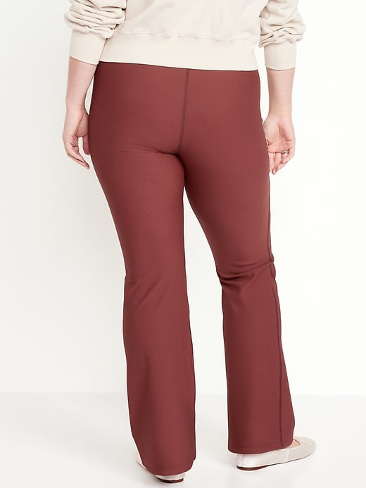 Image number 6 showing, Extra High-Waisted PowerSoft Ribbed Flare Leggings