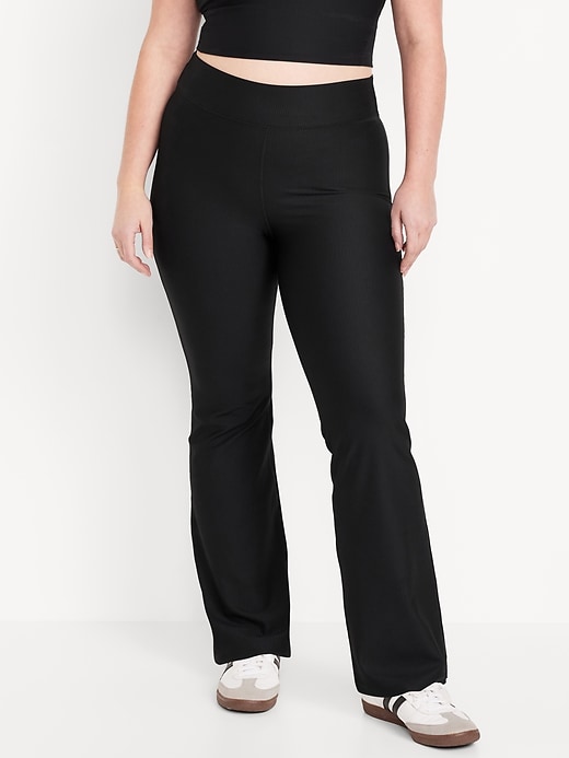 Image number 5 showing, Extra High-Waisted PowerSoft Ribbed Flare Leggings