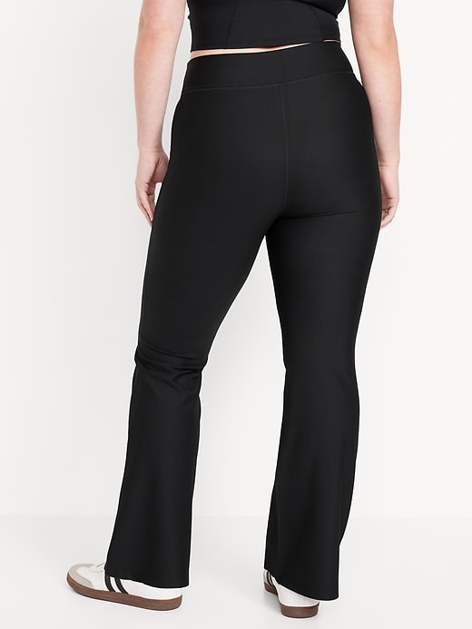 Image number 6 showing, Extra High-Waisted PowerSoft Ribbed Flare Leggings