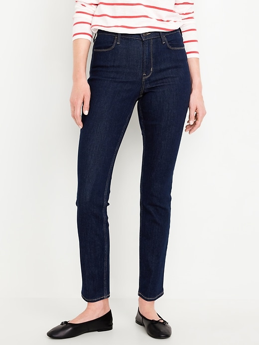 Image number 2 showing, High-Waisted Wow Straight Ankle Jeans