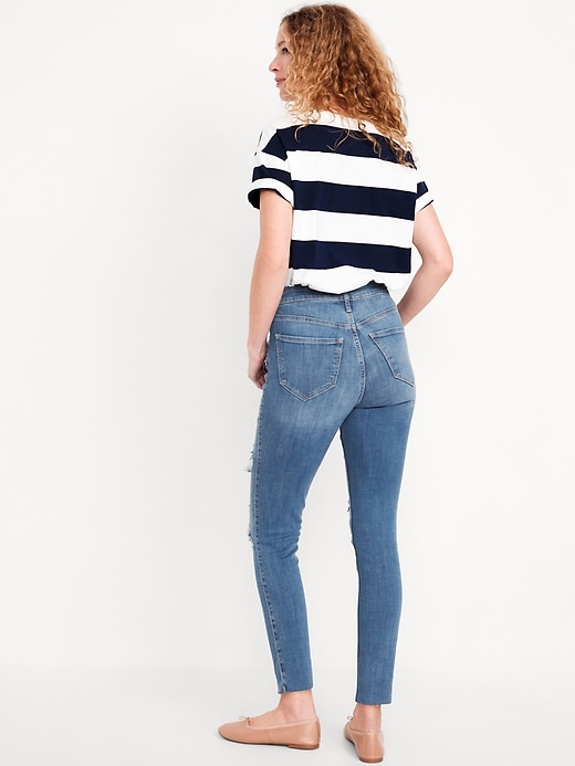Image number 3 showing, Extra High-Waisted Rockstar 360° Stretch Super-Skinny Ripped Jeans
