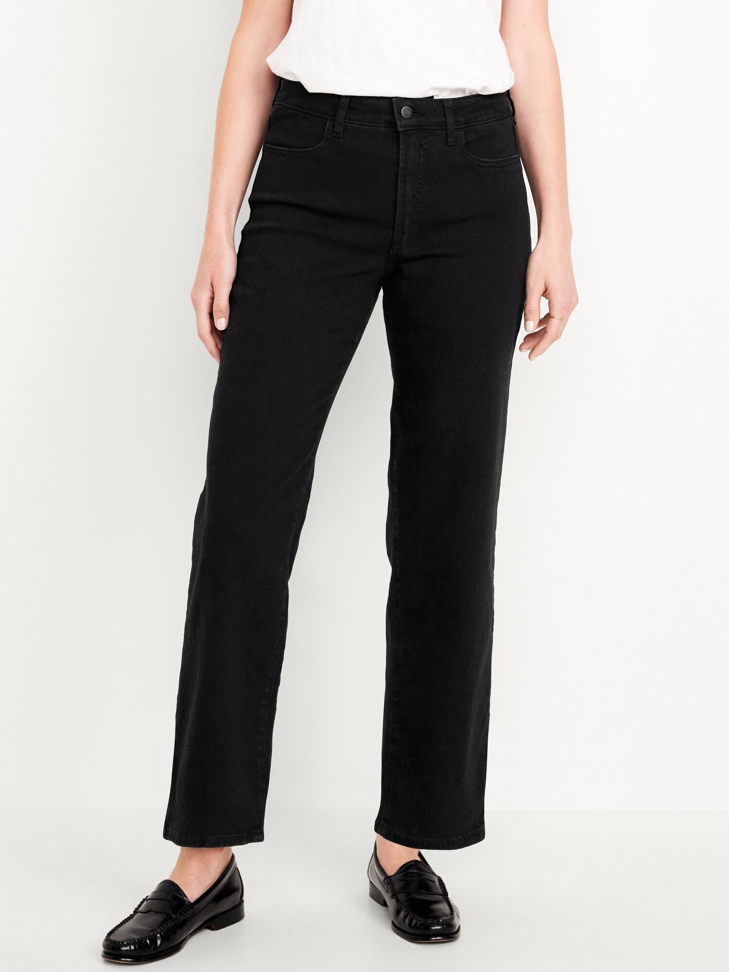 Женские джинсы Old Navy High-Waisted Wow Loose, цвет: Чёрный варёный — фото 2