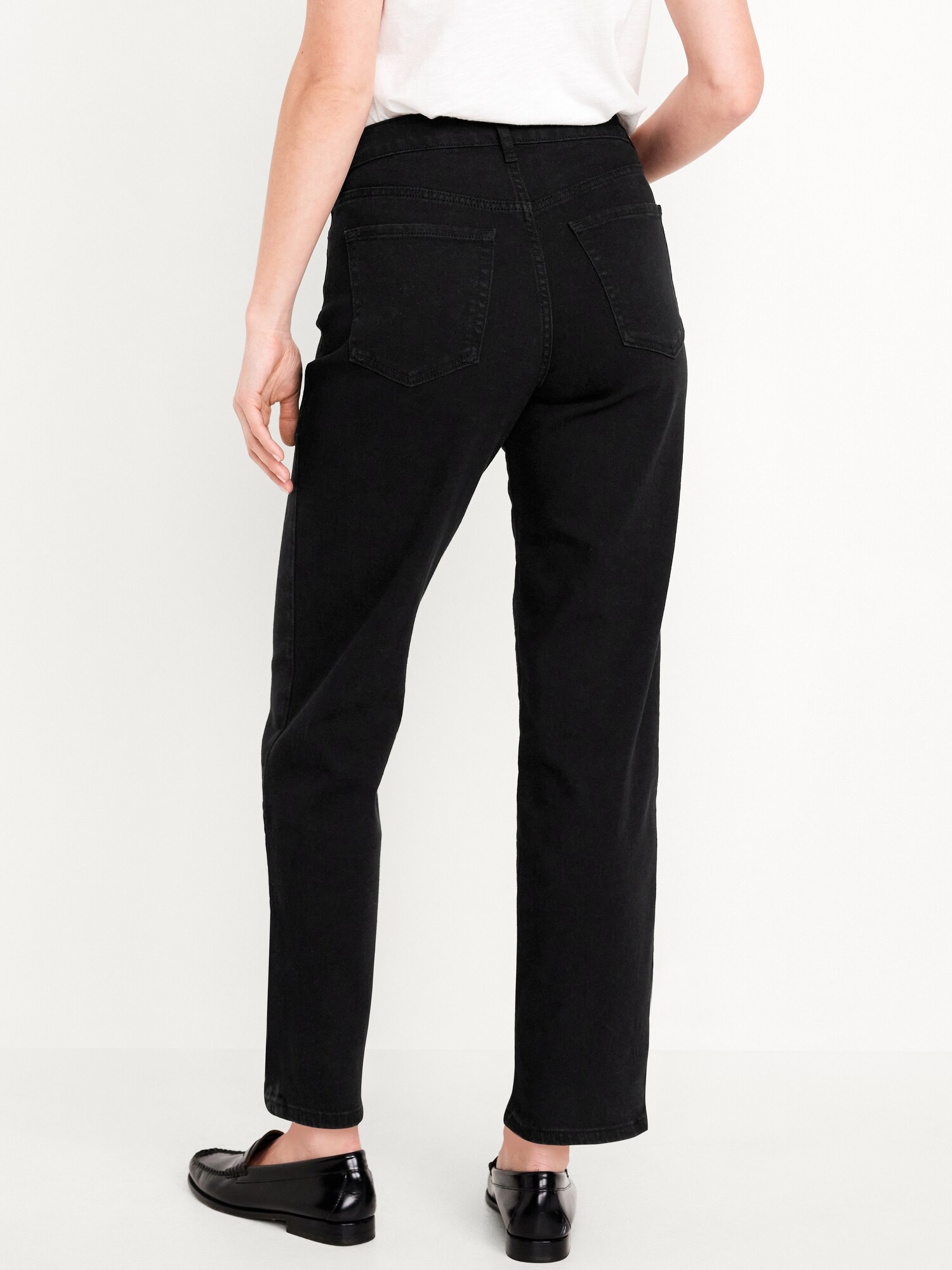 Женские джинсы Old Navy High-Waisted Wow Loose, цвет: Чёрный варёный — фото 3