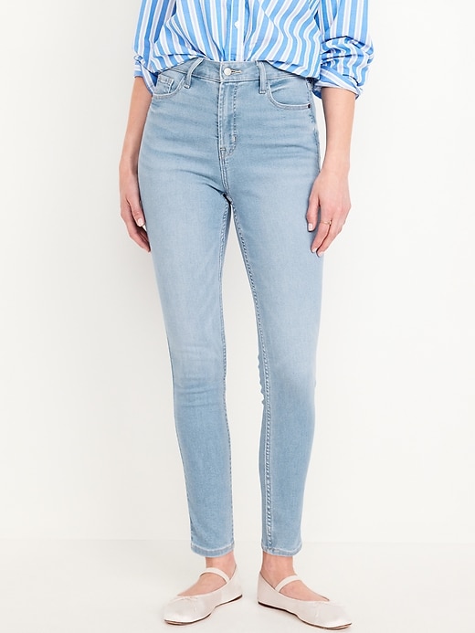 Image number 6 showing, Extra High-Waisted Rockstar 360° Stretch Cut-Off Super-Skinny Ankle Jeans