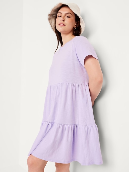 Image number 4 showing, Tiered Mini Swing Dress
