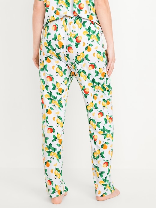 Image number 2 showing, Mid-Rise Knit Jersey Pajama Pant