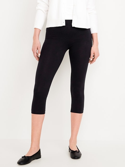 Image number 5 showing, High Waisted Cropped Leggings 3-Pack