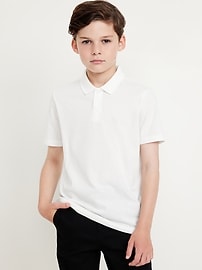 Image number 1 showing, School Uniform Jersey Polo Shirt for Boys