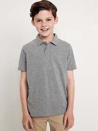 Image number 1 showing, School Uniform Jersey Polo Shirt for Boys