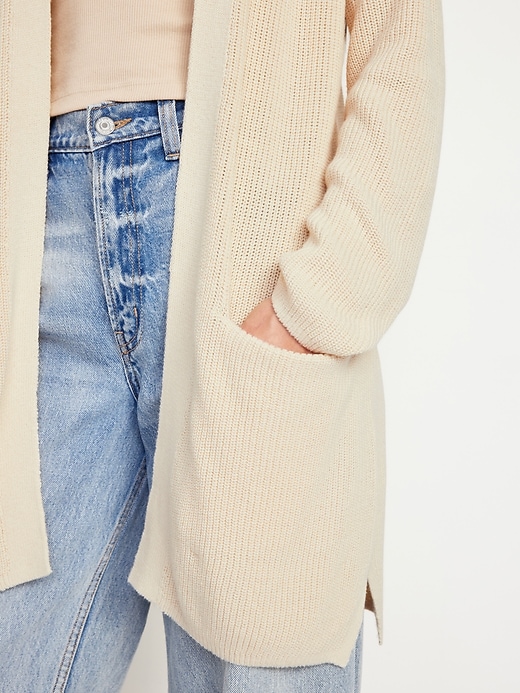 Image number 5 showing, Open-Front Longline Cardigan Sweater