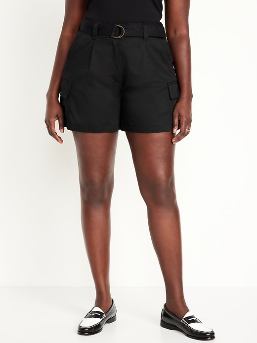 Image number 5 showing, Extra High-Waisted Cargo Shorts -- 4.5-inch inseam