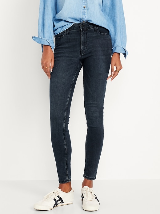 Image number 2 showing, High-Waisted Rockstar Super-Skinny Jeans for Women