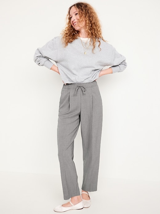 Image number 3 showing, High-Waisted Pull-On Billie Straight Trouser