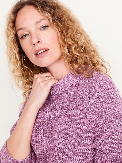 Image number 5 showing, Shaker Stitch Crop Sweater