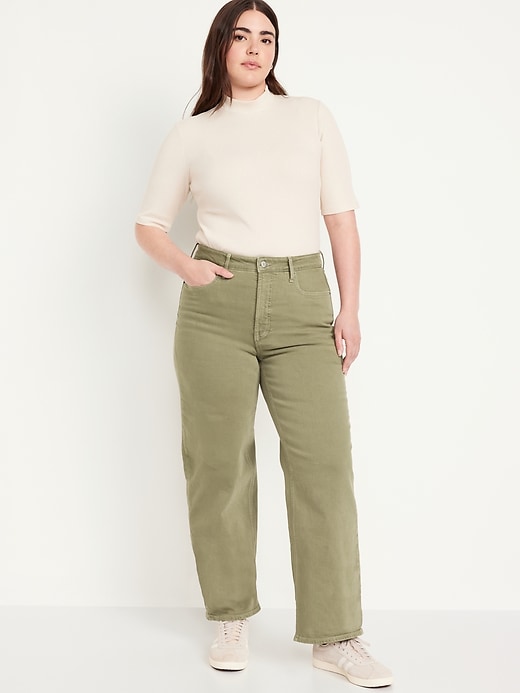 Image number 4 showing, Extra High-Waisted Sky-Hi Wide-Leg Jeans