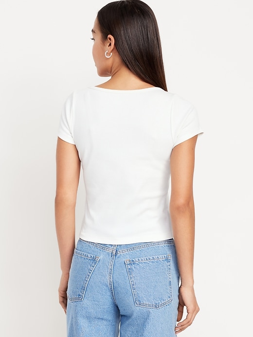 Image number 2 showing, Rib-Knit Button-Down Top