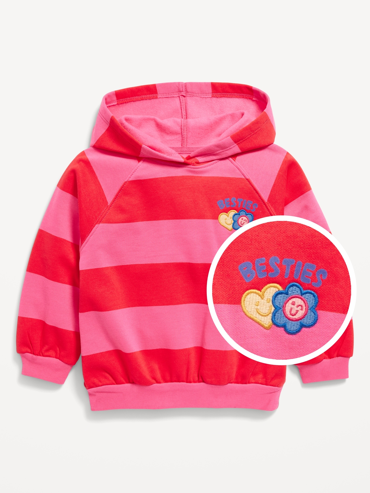 Long-Sleeve Graphic Pullover Hoodie for Toddler Girls