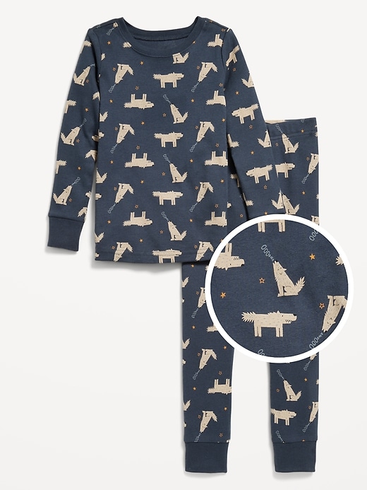 View large product image 1 of 2. Unisex Printed Snug-Fit Pajama Set for Toddler &amp; Baby