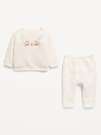 View large product image 3 of 3. Crew-Neck Critter Sweatshirt and Sweatpants Set for Baby