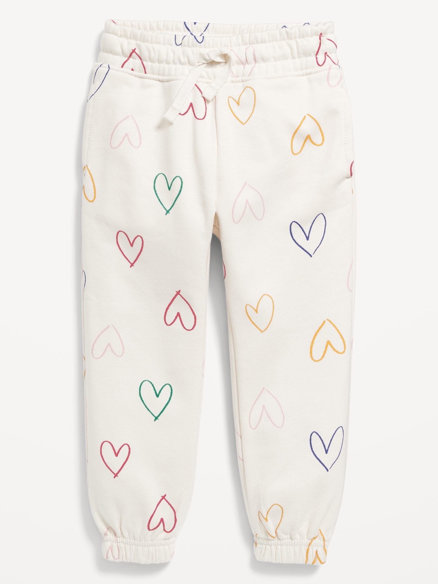 Printed Cinched-Hem Jogger Sweatpants for Toddler Girls