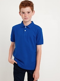 Image number 1 showing, School Uniform Pique Polo Shirt for Boys