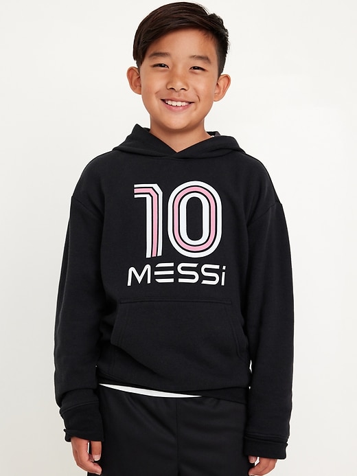 View large product image 1 of 6. Messi™ Gender-Neutral Graphic Hoodie for Kids