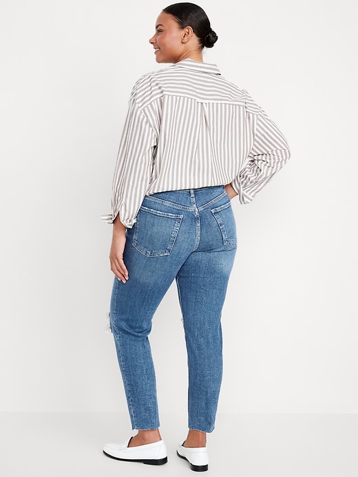 Image number 6 showing, High-Waisted OG Straight Cut-Off Ankle Jeans