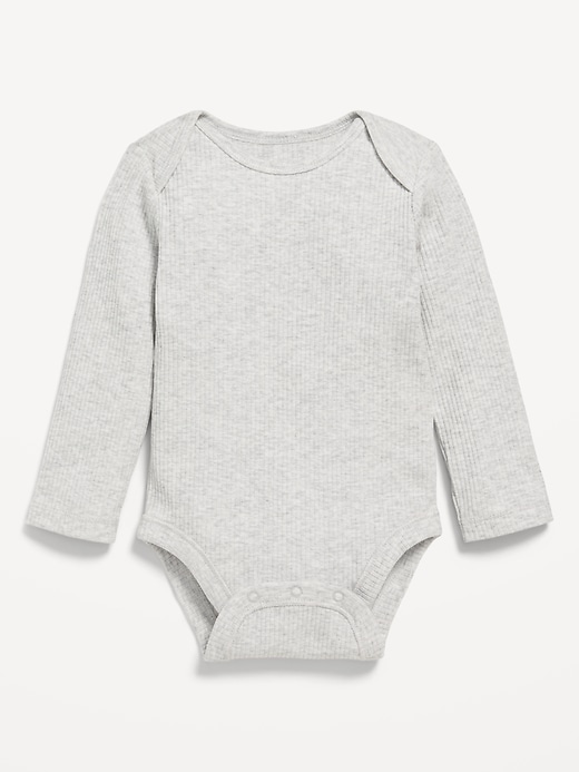 View large product image 1 of 1. Long-Sleeve Ribbed Bodysuit for Baby