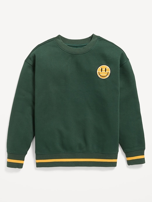 View large product image 2 of 4. Oversized Long-Sleeve Crew-Neck Sweatshirt for Boys