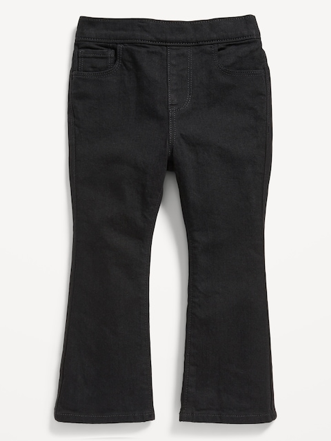 Wow High-Waisted Flare-Leg Pull-On Jeans for Toddler Girls - Black Jack