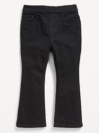 Image number 1 showing, Wow High-Waisted Flare-Leg Pull-On Jeans for Toddler Girls
