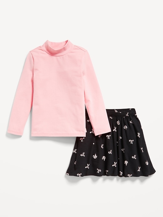 View large product image 1 of 2. Mock-Neck Top and Skirt Set for Toddler Girls