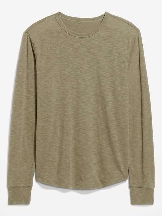 Image number 7 showing, Curved-Hem Slub-Knit T-Shirt