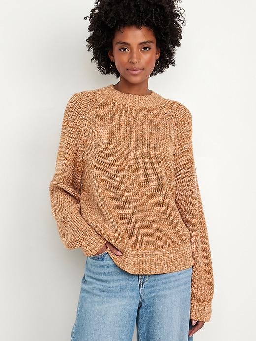 Image number 1 showing, Shaker Stitch Crop Sweater