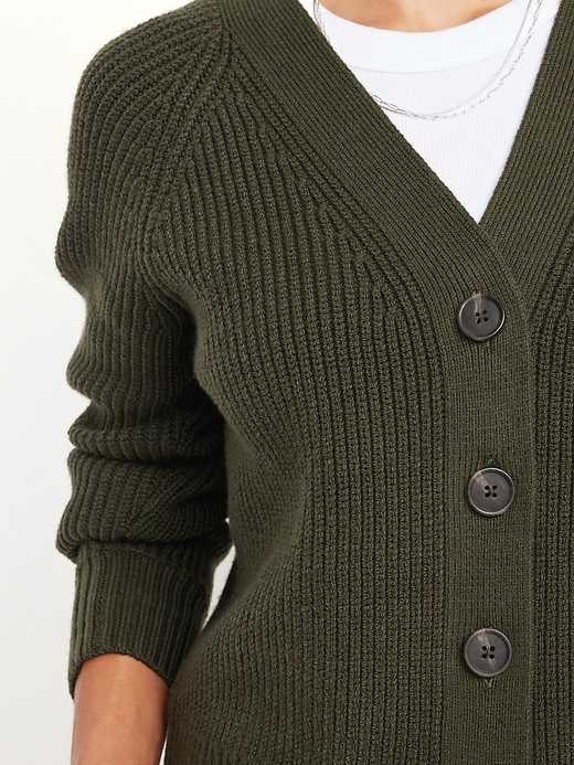 Image number 5 showing, Shaker-Stitch Cardigan Sweater