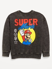 View large product image 3 of 4. Super Mario™ Over-Sized Gender-Neutral Sweatshirt for Kids