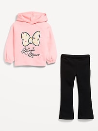 View large product image 3 of 4. Disney© Fleece Hoodie and Flare Leggings Set for Toddler Girls