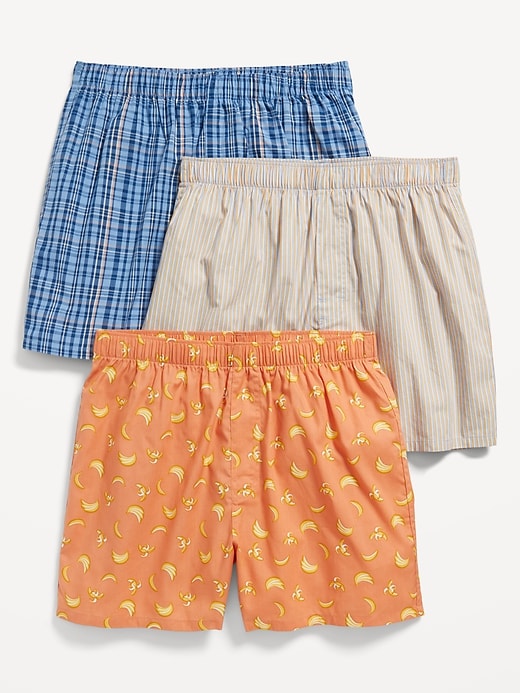 View large product image 1 of 1. 3-Pack Poplin Boxer Shorts