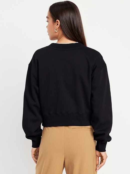 Image number 5 showing, Oversized V-Neck Sweatshirt