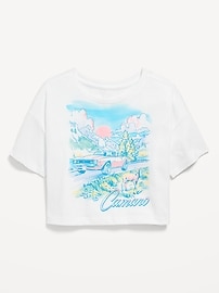 ◇ILLIGO◇ Lettering loose crop t-shirt navy Loose Cropped Licensed Graphic T-Shirt for Girls | Old Navy