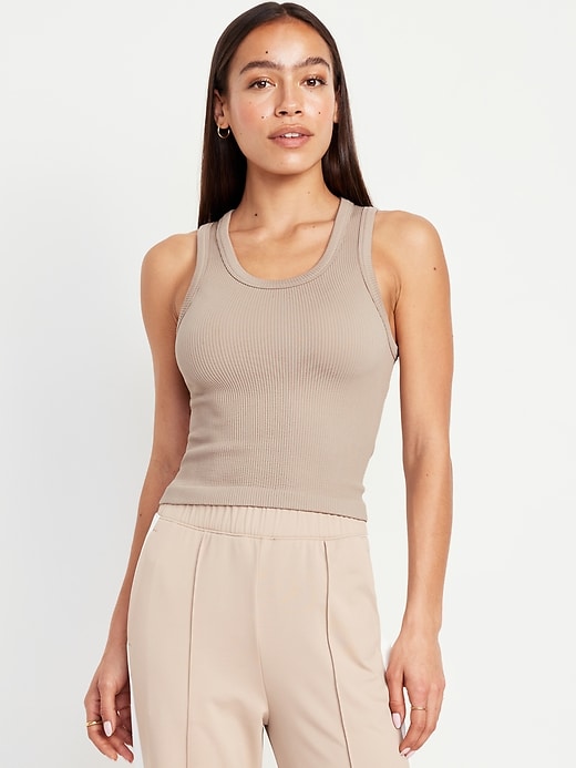 Image number 1 showing, Seamless Ribbed Tank Top